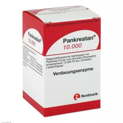 PANKREATAN 10.000 cápsulas duras gastro-resistentes, 50 unidades PANKREATAN 10.000 cápsulas duras gastro-resistentes, 50 unidades
