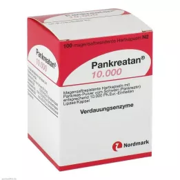 PANKREATAN 10.000 cápsulas duras gastro-resistentes, 100 unidades