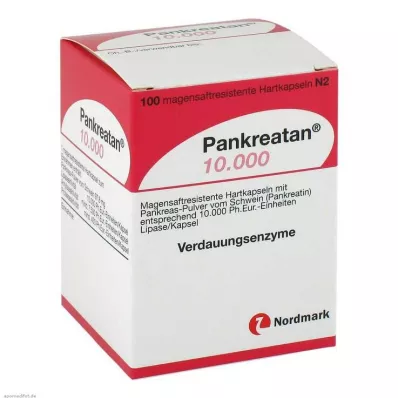 PANKREATAN 10.000 cápsulas duras gastro-resistentes, 100 unidades PANKREATAN 10.000 cápsulas duras gastro-resistentes, 100 unidades