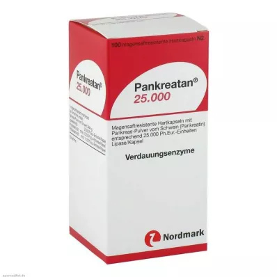 PANKREATAN 25.000 cápsulas duras gastro-resistentes, 100 unidades PANKREATAN 25.000 cápsulas duras gastro-resistentes, 100 unidades
