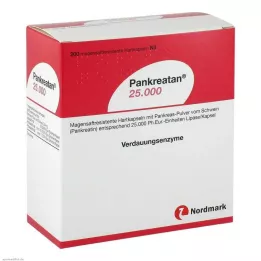 PANKREATAN 25.000 cápsulas duras gastro-resistentes, 200 unidades
