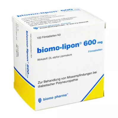 BIOMO-lipon 600 mg comprimidos revestidos por película, 100 unid