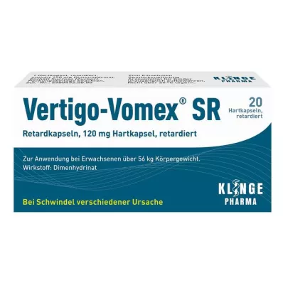 Cápsulas de liberação sustentada Vertigo-Vomex® SR , 20 unidades Cápsulas de liberação sustentada Vertigo-Vomex® SR , 20 unidades