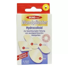 WUNDPFLASTER Hidrocolóide 4 tamanhos, 10 pcs