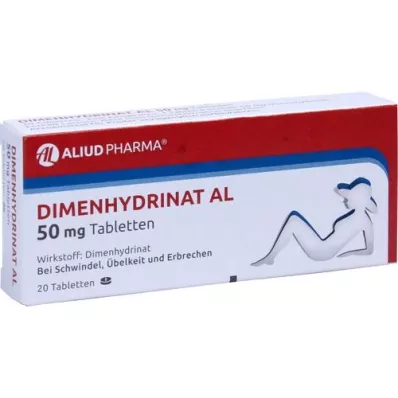 DIMENHYDRINAT AL Comprimidos de 50 mg, 20 unidades