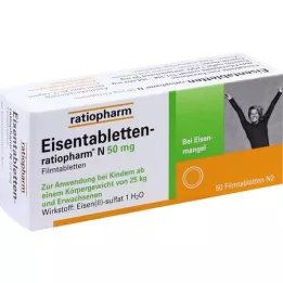 EISENTABLETTEN-ratiopharm N 50 mg comprimidos revestidos por película, 50 unid