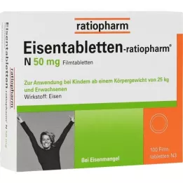 EISENTABLETTEN-ratiopharm N 50 mg comprimidos revestidos por película, 100 unid