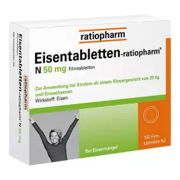 EISENTABLETTEN-ratiopharm N 50 mg comprimidos revestidos por película, 100 unid