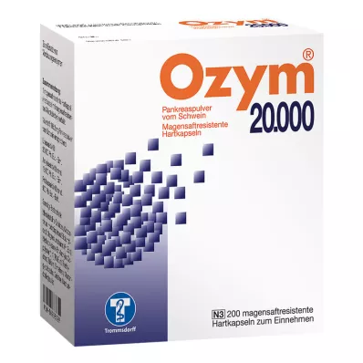 OZYM 20.000 cápsulas duras com revestimento entérico, 200 unidades OZYM 20.000 cápsulas duras com revestimento entérico, 200 unidades