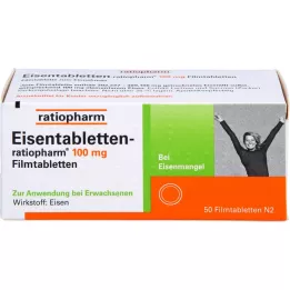 EISENTABLETTEN-ratiopharm 100 mg comprimidos revestidos por película, 50 unid