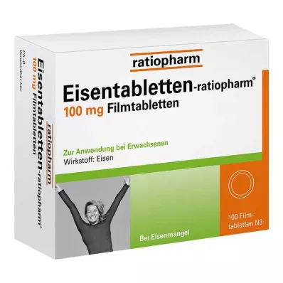 EISENTABLETTEN-ratiopharm 100 mg comprimidos revestidos por película, 100 unid