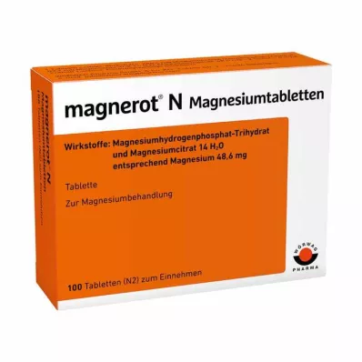 MAGNEROT N Comprimidos de magnésio, 100 unid
