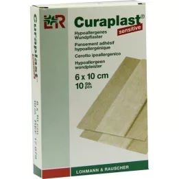 CURAPLAST Pensos para feridas sensíveis 6x10 cm 1 m, 10 pcs