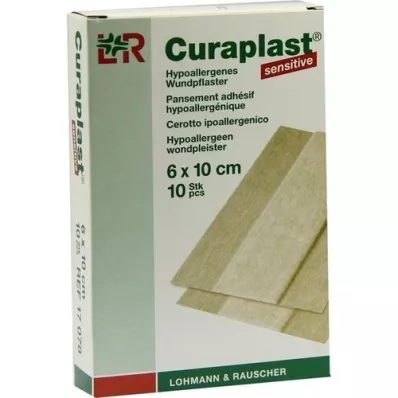 CURAPLAST Pensos para feridas sensíveis 6x10 cm 1 m, 10 pcs