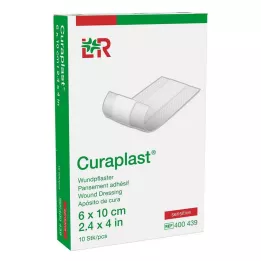 CURAPLAST Pensos para feridas sensíveis 6x10 cm 1 m, 10 pcs