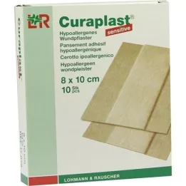 CURAPLAST Penso sensível para feridas 8x10 cm 1 m, 10 pcs