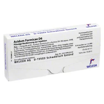 Acidum Formicae D 6 ampolas, 8 unid