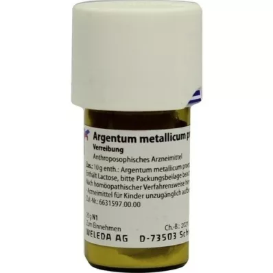 ARGENTUM METALLICUM praeparatum D 12 Trituração, 20 g
