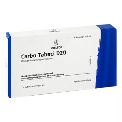 CARBO TABACI D 20 ampolas, 8 unid
