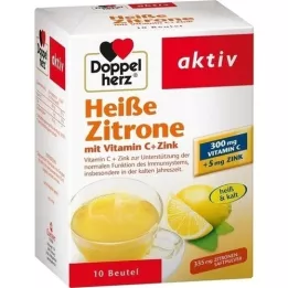DOPPELHERZ grânulos de vitamina C+zinco de limão quente, 10 unid