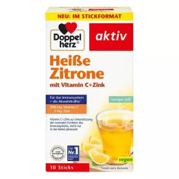DOPPELHERZ grânulos de vitamina C+zinco de limão quente, 10 unid