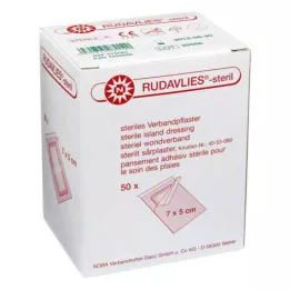 RUDAVLIES-Pensos esterilizados para ligaduras 5x7 cm, 50 unidades