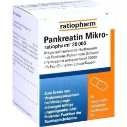 PANKREATIN Cápsulas duras de sumo gástrico Micro-ratio.20.000, 50 unid