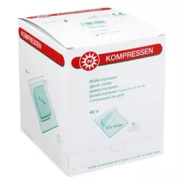 MULLKOMPRESSEN 10x10 cm estéril, 12 dobras, 40X2 pcs
