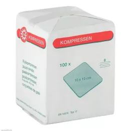 MULLKOMPRESSEN 10x10 cm não estéril 8x, 100 unidades