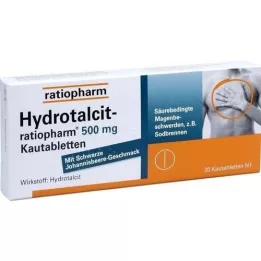 HYDROTALCIT-ratiopharm 500 mg comprimidos mastigáveis, 20 unid