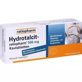 HYDROTALCIT-ratiopharm 500 mg comprimidos mastigáveis, 50 unid