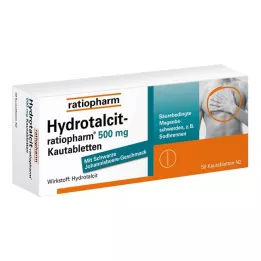 HYDROTALCIT-ratiopharm 500 mg comprimidos mastigáveis, 50 unid