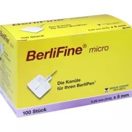 BERLIFINE microagulhas 0,25x5 mm, 100 pcs