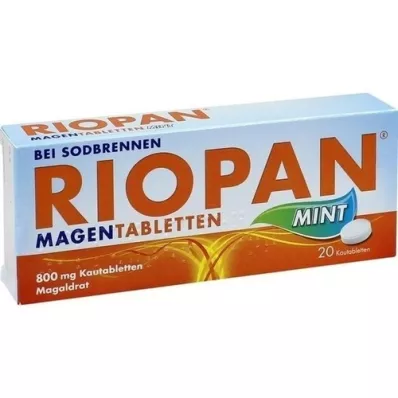 RIOPAN Stomach Tablets Menta 800 mg Comprimidos mastigáveis, 20 unid