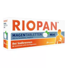 RIOPAN Stomach Tablets Menta 800 mg Comprimidos mastigáveis, 20 unid