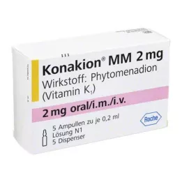 Solução Konakion MM 2 mg, 5 unidades