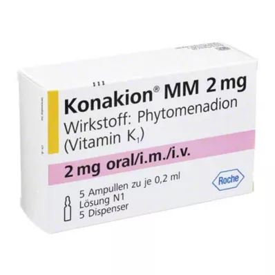 KONAKION MM Solução de 2 mg, 5 unidades KONAKION MM Solução de 2 mg, 5 unidades