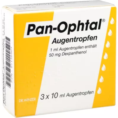 PAN OPHTAL Colírio para os olhos, 3X10 ml