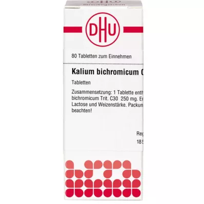 KALIUM BICHROMICUM C 30 Comprimidos, 80 Cápsulas