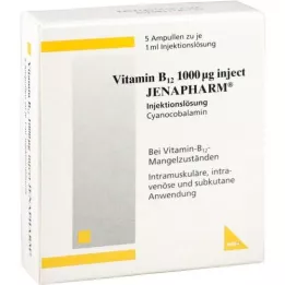 VITAMIN B12 1.000 μg Injetar Ampolas Jenapharm, 5 unid