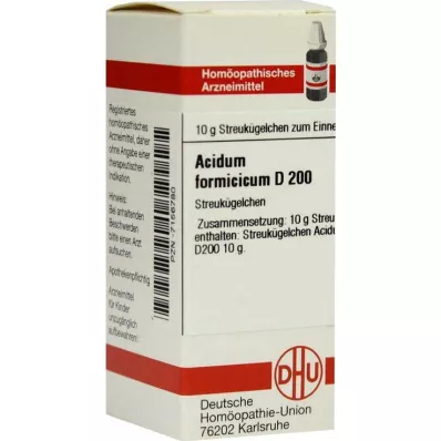 ACIDUM FORMICICUM D 200 glóbulos, 10 g ACIDUM FORMICICUM D 200 glóbulos, 10 g