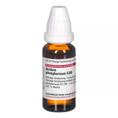 DHU Diluição de ácido fosfórico C 30, 20 ml DHU Diluição de ácido fosfórico C 30, 20 ml
