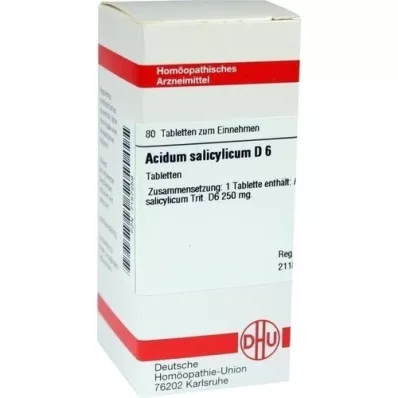 ACIDUM SALICYLICUM D 6 Comprimidos, 80 Cápsulas