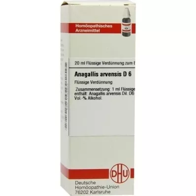 ANAGALLIS ARVENSIS Diluição D 6, 20 ml