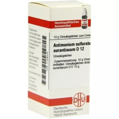 ANTIMONIUM SULFURATUM aurantiacum D 12 glóbulos, 10 g
