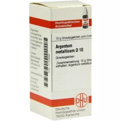 ARGENTUM METALLICUM D 10 glóbulos, 10 g