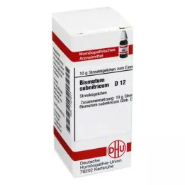 BISMUTUM SUBNITRICUM D 12 glóbulos, 10 g