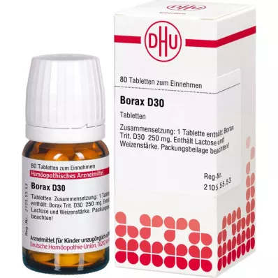 BORAX D 30 Comprimidos, 80 Cápsulas