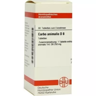 CARBO ANIMALIS D 8 Comprimidos, 80 Cápsulas