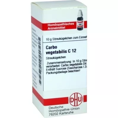 CARBO VEGETABILIS C 12 glóbulos, 10 g